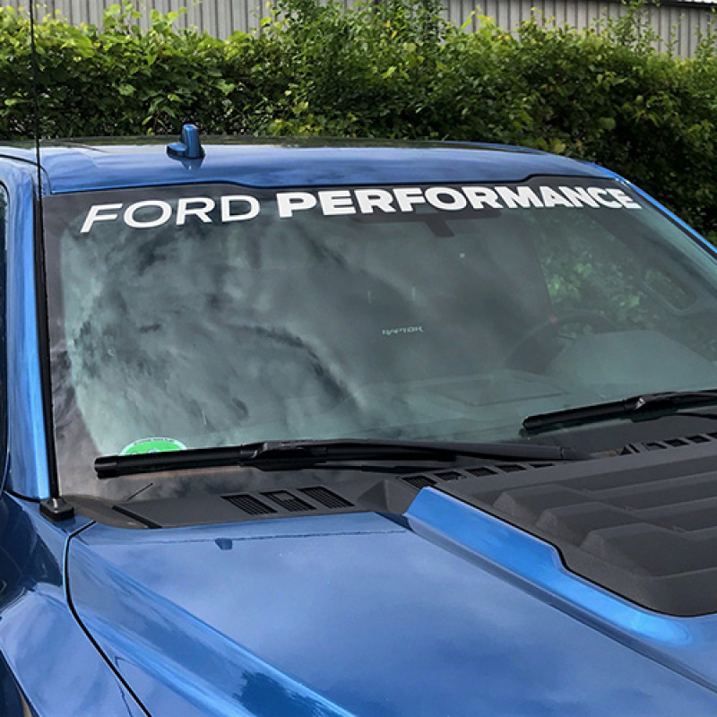 Ford F-150 Windshield Banner - Ford Racing - Ford Performance - White - `09-`18 Ford F-150 Windshield Banner - Ford Racing - Ford Performance - White - `09-`18